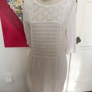 Jcrew white cotton summer dress
